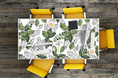 Desk pad botanical pattern