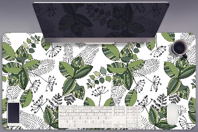 Desk pad botanical pattern