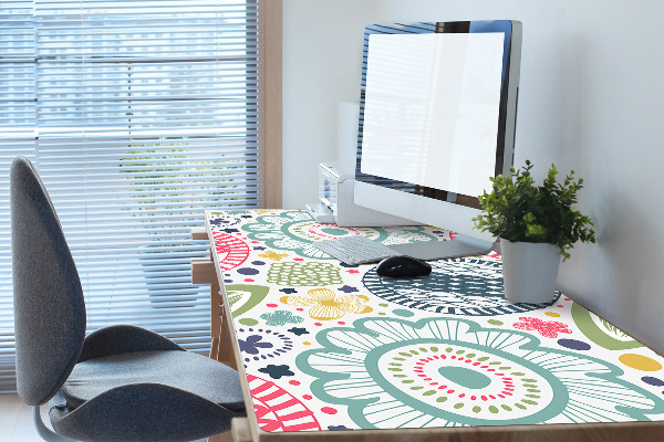 Desk pad Colorful flowers