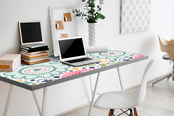 Desk pad Colorful flowers