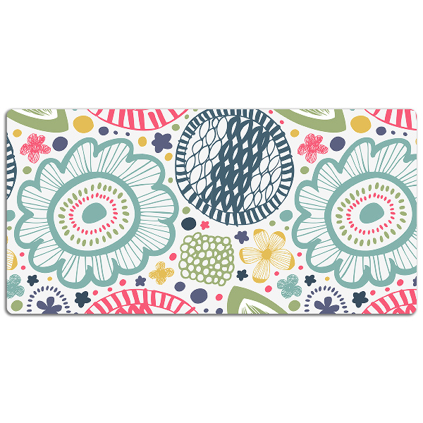 Desk pad Colorful flowers