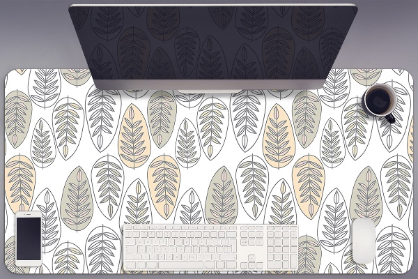 Full desk mat leaves graphics
