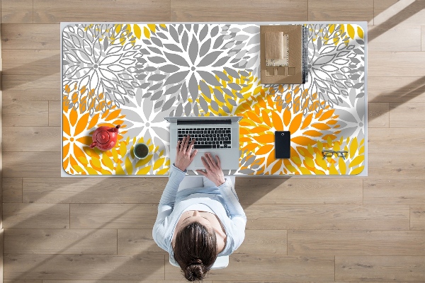 Large desk mat for children chrysanthemums