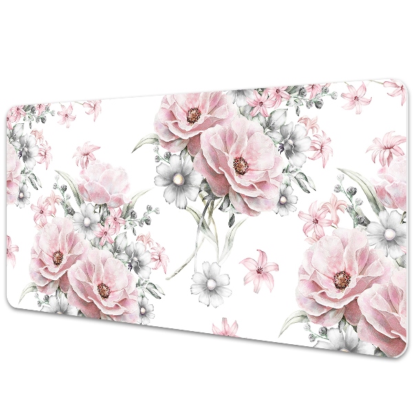 Large desk mat for children flowers