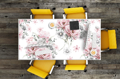 Large desk mat for children flowers