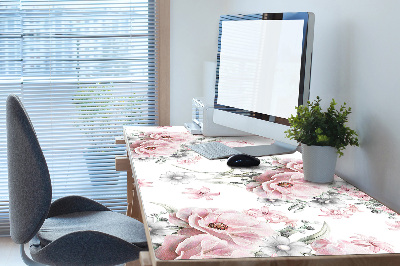 Large desk mat for children flowers