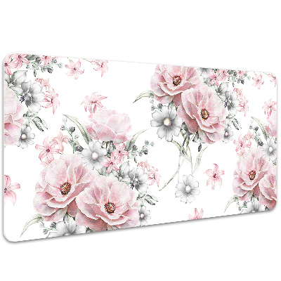 Large desk mat for children flowers