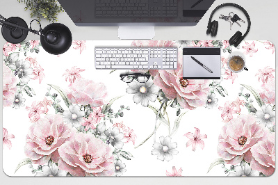 Large desk mat for children flowers