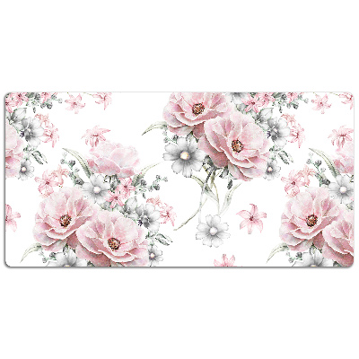 Large desk mat for children flowers