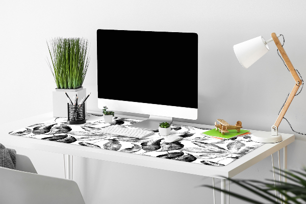 Desk pad painted leaves