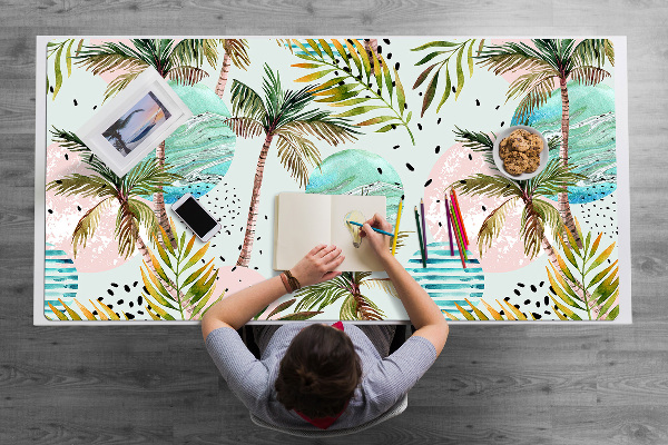 Large desk pad PVC protector Hawaii palm