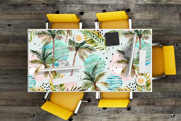 Large desk pad PVC protector Hawaii palm