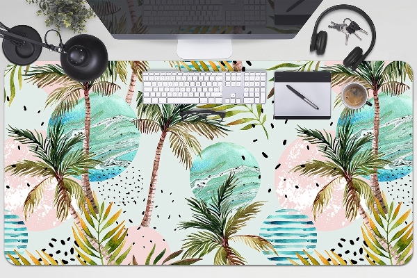 Large desk pad PVC protector Hawaii palm
