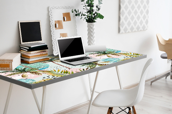 Large desk pad PVC protector Hawaii palm