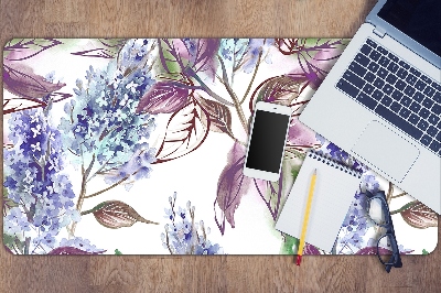 Full desk protector purple leaves