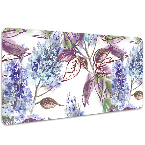 Full desk protector purple leaves