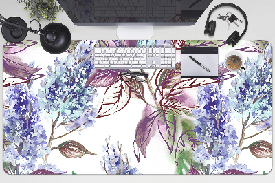 Full desk protector purple leaves