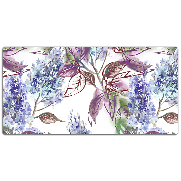 Full desk protector purple leaves