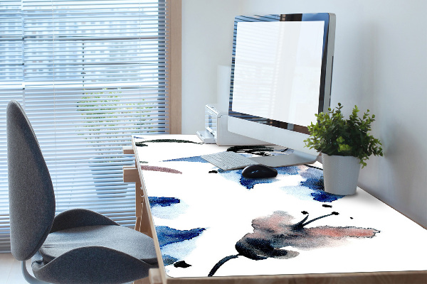 Desk pad watercolor flowers
