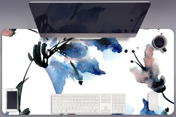 Desk pad watercolor flowers