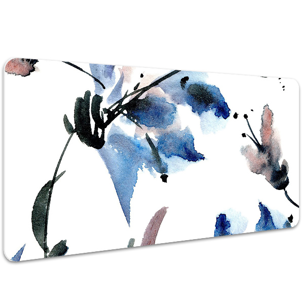 Desk pad watercolor flowers