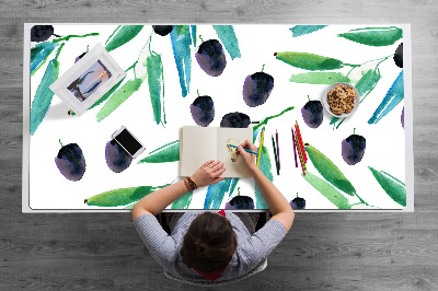 Large desk mat for children olives
