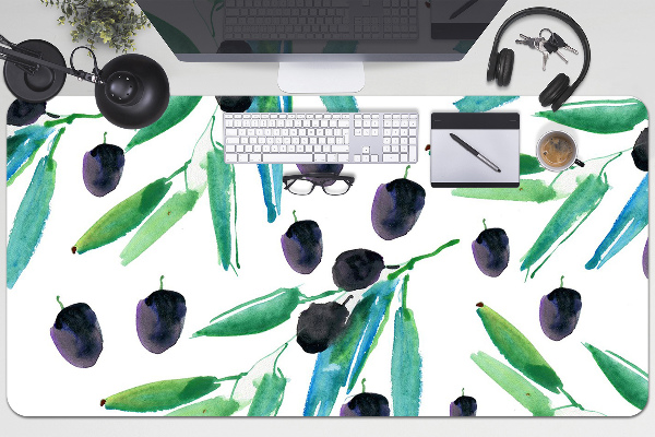 Large desk mat for children olives
