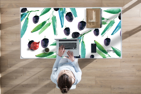 Large desk mat for children olives