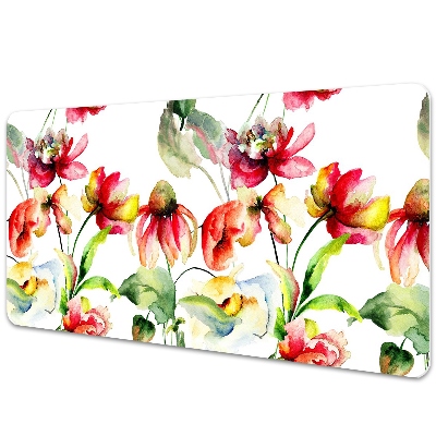 Large desk mat table protector Wild Flowers