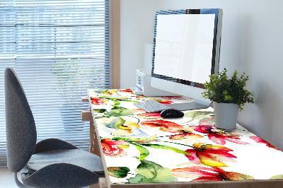 Large desk mat table protector Wild Flowers