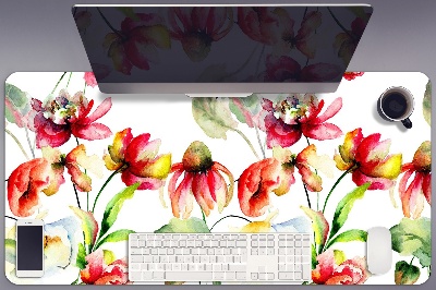 Large desk mat table protector Wild Flowers