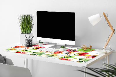 Large desk mat table protector Wild Flowers