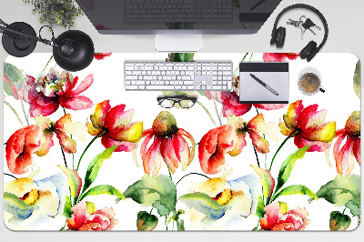 Large desk mat table protector Wild Flowers