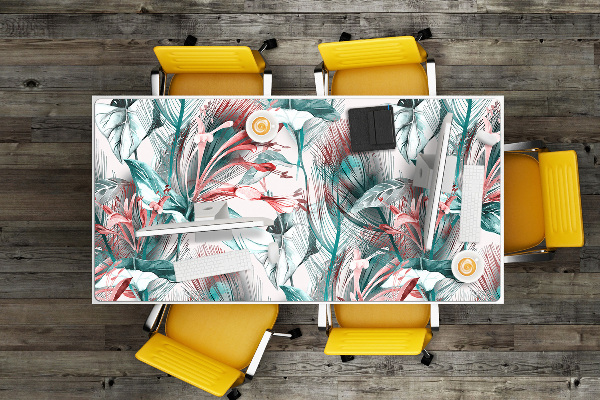 Desk mat tropical drawing