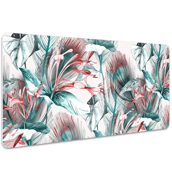 Desk mat tropical drawing