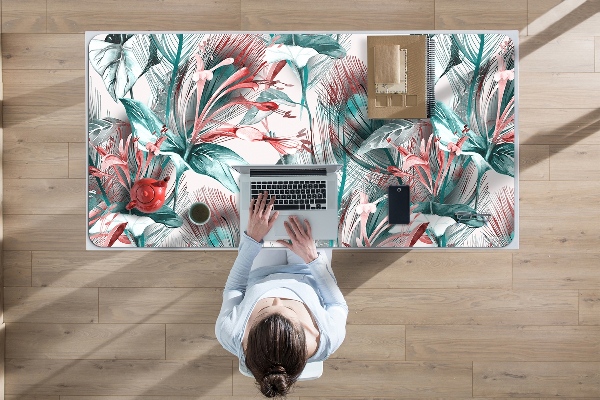 Desk mat tropical drawing