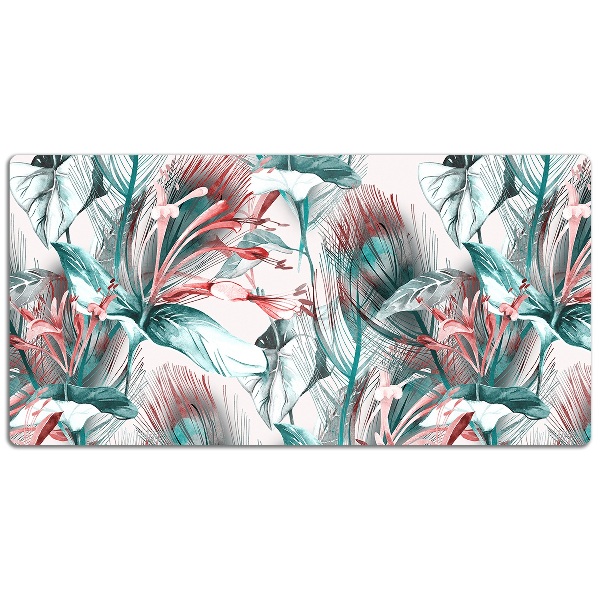 Desk mat tropical drawing