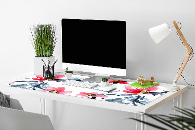 Large desk pad PVC protector floral pattern