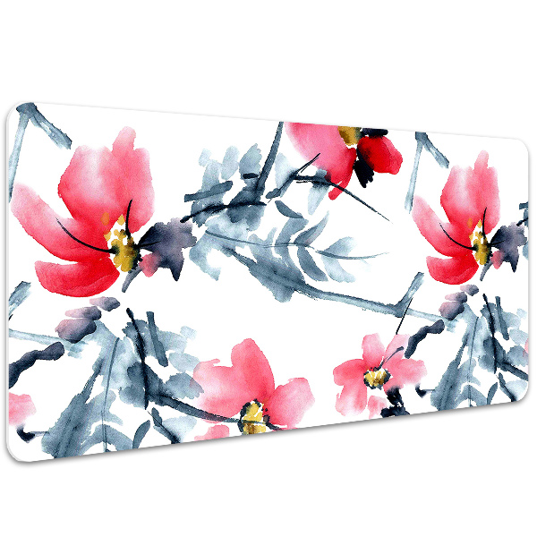Large desk pad PVC protector floral pattern