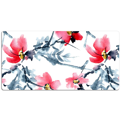 Large desk pad PVC protector floral pattern