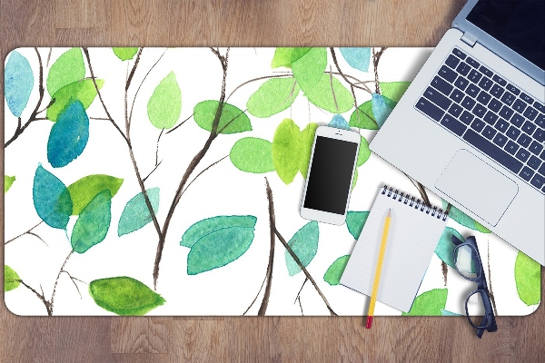 Desk pad green branches