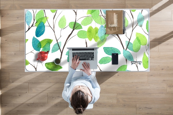 Desk pad green branches