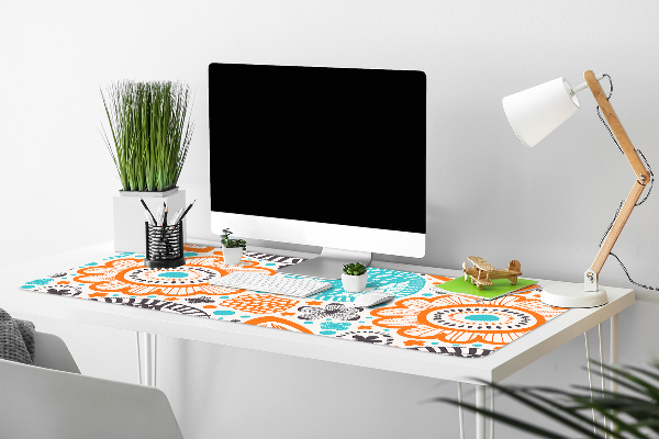 Full desk protector pastel flowers