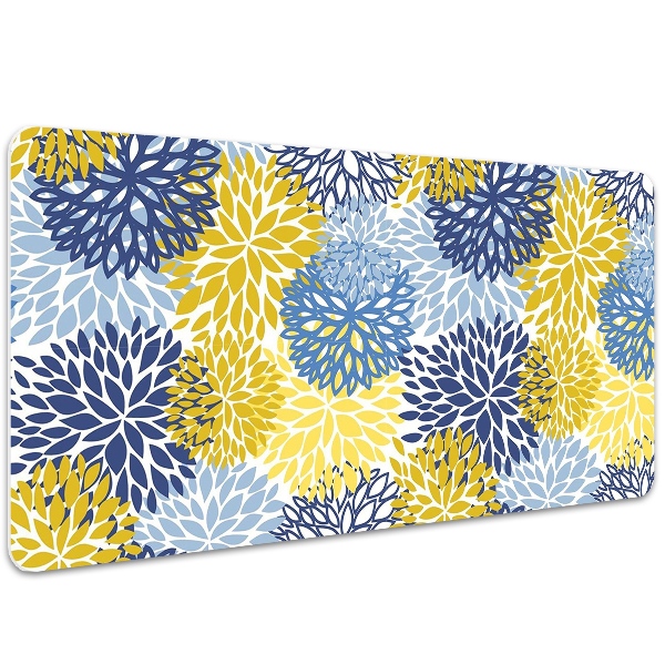 Desk mat chrysanthemum flowers