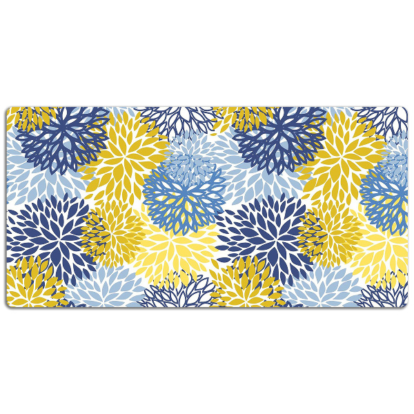 Desk mat chrysanthemum flowers