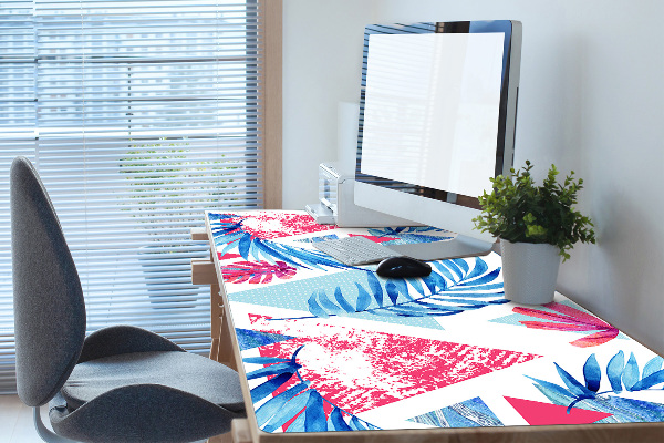 Full desk pad Leaves and triangles
