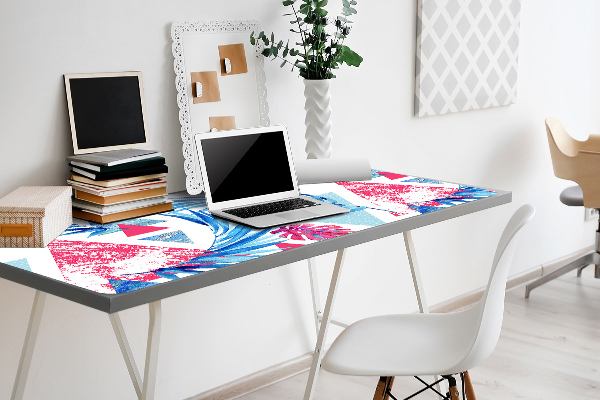 Full desk pad Leaves and triangles