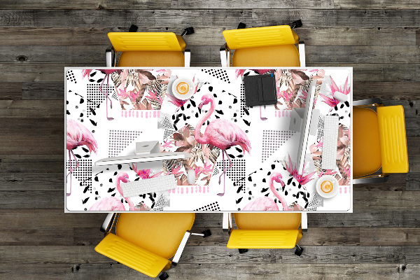 Large desk mat for children Flamingos