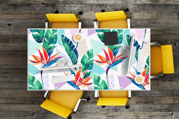 Full desk protector Tropical flora