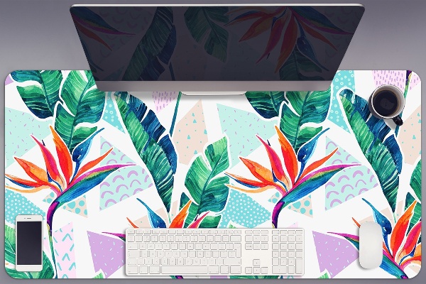 Full desk protector Tropical flora